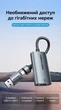Сетевой адаптер Vention USB-A / Type-C > RJ45 1000 Мбит/с Алюминий 0.15 м Серый (CFQHB) - изображение 2