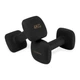 Гантелі вінілові Cornix Square 2 x 4 кг XR-0409 Black - зображення 5