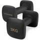 Гантели виниловые Cornix Square 2 x 3 кг XR-0408 Black - изображение 1