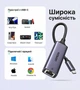Сетевой адаптер Ugreen CM199 USB-C - RJ45 Gigabit Ethernet 1000 Мбит/с 10 см для Nintendo Switch Темно-серый (50737) - изображение 11