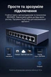 Комутатор мережевий Ugreen CM634 8 портів RJ45 Gigabit Ethernet 1000 Мбіт/с Алюміній Сірий (15642) - зображення 2