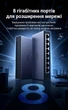 Комутатор мережевий Ugreen CM634 8 портів RJ45 Gigabit Ethernet 1000 Мбіт/с Алюміній Сірий (15642) - зображення 13