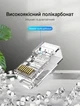 Конектор Vention Cat.6 UTP RJ45 50 шт 23-26AWG позолочені тризубі контакти Прозорий (IDDR0-50) - зображення 6