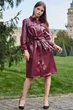 Жіноча сукня сафарі з еко-шкіри LadyLike 40 Бордовий (ll2142280068344) - зображення 1