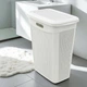 Кошик для білизни з кришкою і ручками, пластиковий 43 л, Білий (007-WHITE) - зображення 2