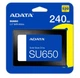 Твердотельный накопитель SSD 240Gb, ADATA Ultimate SU650, SATA3, 2.5" (ASU650SS-240GT-R) - изображение 2