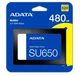 Твердотельный накопитель SSD 480Gb, ADATA Ultimate SU650, SATA3, 2.5" (ASU650SS-480GT-R) - изображение 3