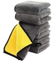 Автополотенце ColorWay, Grey/Yellow, двухслойная микрофибра, 50x60 см, плотность 800 г/м² (CW-5608) - изображение 4