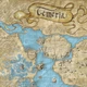 Постер Відьмак, карта королівства Темерія, Witcher, Temeria, RPG, A3 42×30 см (id7238) - зображення 3