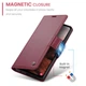 Чехол-книжка CaseMe из нубука для Samsung A05s Бордовый - изображение 5