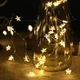 Гирлянда роса со звездочками на батарейках и USB, 2 м, 20 LED, Теплый белый - изображение 6