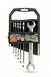 Ключи рожковые Mastertool PROFI COLD STAMPED набор 6 шт (6х7-16х17 мм) CrV DIN3110 70-1106 - изображение 1