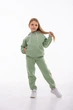Дитячий спортивний утеплений костюм Kindamor Warm Autumn Olive для дівчинки, фліс 152 см оливковий - зображення 1