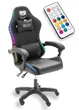Геймерське крісло Grizzly з RGB LED підсвіткою (12 режимів), Чорний, арт. 05-034 - зображення 1