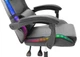 Геймерське крісло Grizzly з RGB LED підсвіткою (12 режимів), Чорний, арт. 05-034 - зображення 5