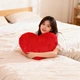 М'яка плюшева подушка декоративна Серце янгола WP Merchandise FWPANGELHEART25RD діаметром 30 см подушка в формі серця для спальні та дитячої Червоний з білим - зображення 4