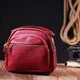 Стильная женская кожаная сумка Vintage 20689 Красная - изображение 8