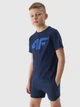 Детские шорты на резинке 4F 4FJWSS24TSHOM272-31S 128 см Темно-синие (5904698728756) - изображение 4