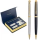 Набор шариковых ручек Waterman HEMISPHERE Stainless Steel GT BP + Matte Black GT BP Золотистый 62 010b24 - изображение 1
