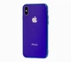 Чехол стеклянный Glass case для IPhone Xs max (13) Shiny Blue ярко синий - изображение 1