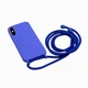 Силіконовий чохол на шнурку Crossbody для iPhone X/Xs (03) Shiny blue синій - зображення 2