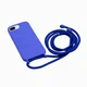 Силиконовый чехол на шнурке Crossbody для iPhone 8 Plus (03) Shiny blue синий - изображение 2
