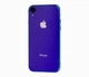 Чехол стеклянный Glass case для IPhone Xr (13) Shiny Blue ярко синий - изображение 1