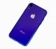 Чехол стеклянный Glass case для IPhone Xr (13) Shiny Blue ярко синий - изображение 2