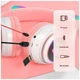 Детские беспроводные наушники с кошачьими ушками Cat ear M23 Bluetooth наушники с RGB подсветкой Pink Розовые - изображение 2