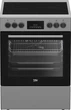 Плита Beko FBM67320XS электрическая стеклокерамическая, 72л, 60x60см, дисплей, конвекция, нерж - изображение 1