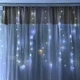 Гірлянда штора світлодіодна LED 3x1 м, новорічна декоративна гірлянда з USB живленням та 8 режимами освітлення для дому, вікон, інтер’єру та святкового оформлення, холодне біле світло, SP-7907 - зображення 4