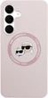 Etui plecki Karl Lagerfeld Silicone Karl&Choupette Heads MagSafe do Samsung Galaxy S25 FE Pink (KLHMS25FESKCHTCK) - obraz 3