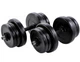 Гантели Infinito Sport Edition 2×20 кг композитные наборные (набор 40 кг, стальной гриф 45 см, прорезиненные диски) - изображение 3
