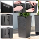 Donice na kwiaty z wkładem Kadax Tuluza K8063 25 cm + 30 cm + 35 cm Grafit - obraz 7