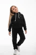 Детский спортивный утепленный костюм Kindamor Warm Autumn Black для девочки, флис 134 см черный - изображение 7