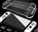 Защитный комплект для Nintendo Switch OLED: кейс для переноски 1шт, прозрачный чехол 1шт, накладки на стики 2шт, плёнка 1шт - изображение 2