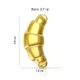 Брошь BROCHE бижутерия из стали Круассан золотистая BRBF115125 - изображение 3