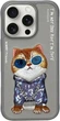 Etui plecki Nimmy Glasses Cool Cat do Apple iPhone 16 Pro Grey (6971080319372) - obraz 1