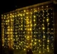 Гірлянда штора Роса 3x1 м 150 LED, жовтий колір - зображення 1