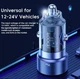 Автомобільний зарядний пристрій Toocki 75W PD/QC (Type-C+USB) - зображення 6