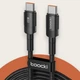 Кабель Toocki Type-C 100W 3м з дисплеєм потужності Black - зображення 1