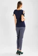 Футболка-блуза для вагітних та годування Sumu L 9Fashion темно-синій - изображение 6