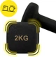 Гантелі вінілові Cornix Square 2 x 2 кг XR-0407 Black - зображення 4