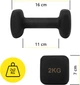 Гантелі вінілові Cornix Square 2 x 2 кг XR-0407 Black - зображення 7