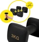 Гантели виниловые Cornix Square 2 x 3 кг XR-0408 Black - изображение 7