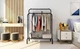 Двойная стойка для одежды Double floor Hanger 162*96*44 см нагрузкой до 48 кг, металлическая, черная - изображение 2