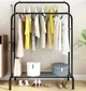 Двойная стойка для одежды Double floor Hanger 162*96*44 см нагрузкой до 48 кг, металлическая, черная - изображение 3