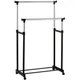 Стойка-вешалка для одежды Double Pole Clothes Horse 135х60х42 см телескопическая двойная, металлическая - изображение 1