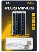 Аккумуляторные батарейки PLUS MINUS AA Type-C 1.5V 2500mWH 2pcs - изображение 1