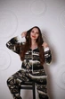 Женская пижама с карманом на попе, Геометрия uwest, кигуруми (пожама) Mimi Pijamoni, Черно-белая, Размер L - изображение 3